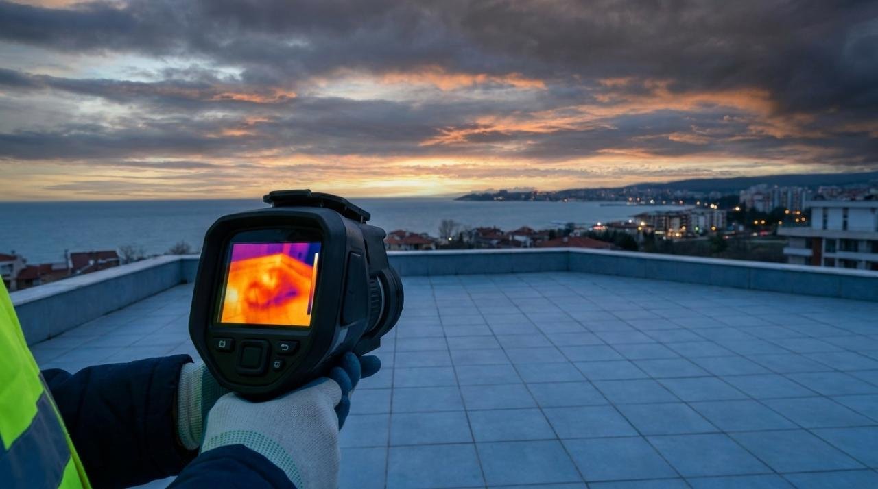 Влага и силни ветрове: Диагностика на течове по покриви във Варна и Бургас с термокамера