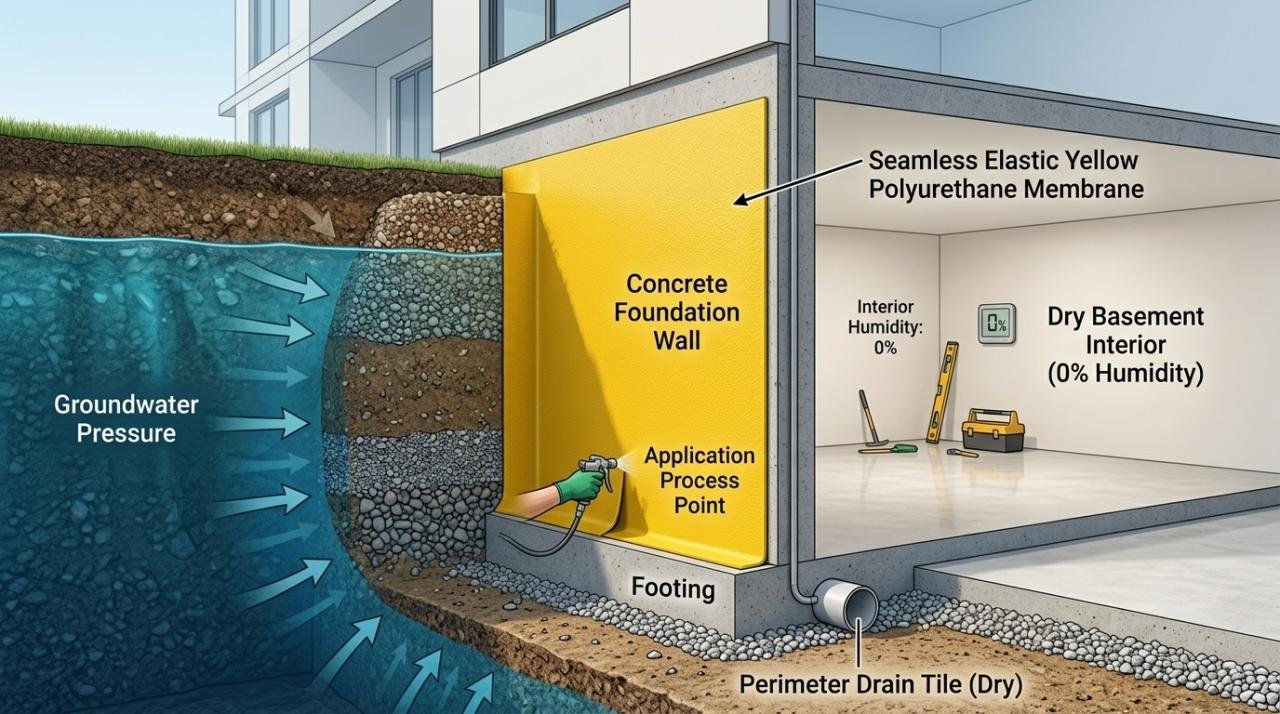 Защита отдолу: Защо е жизненоважна хидроизолацията на основите на всяка сграда