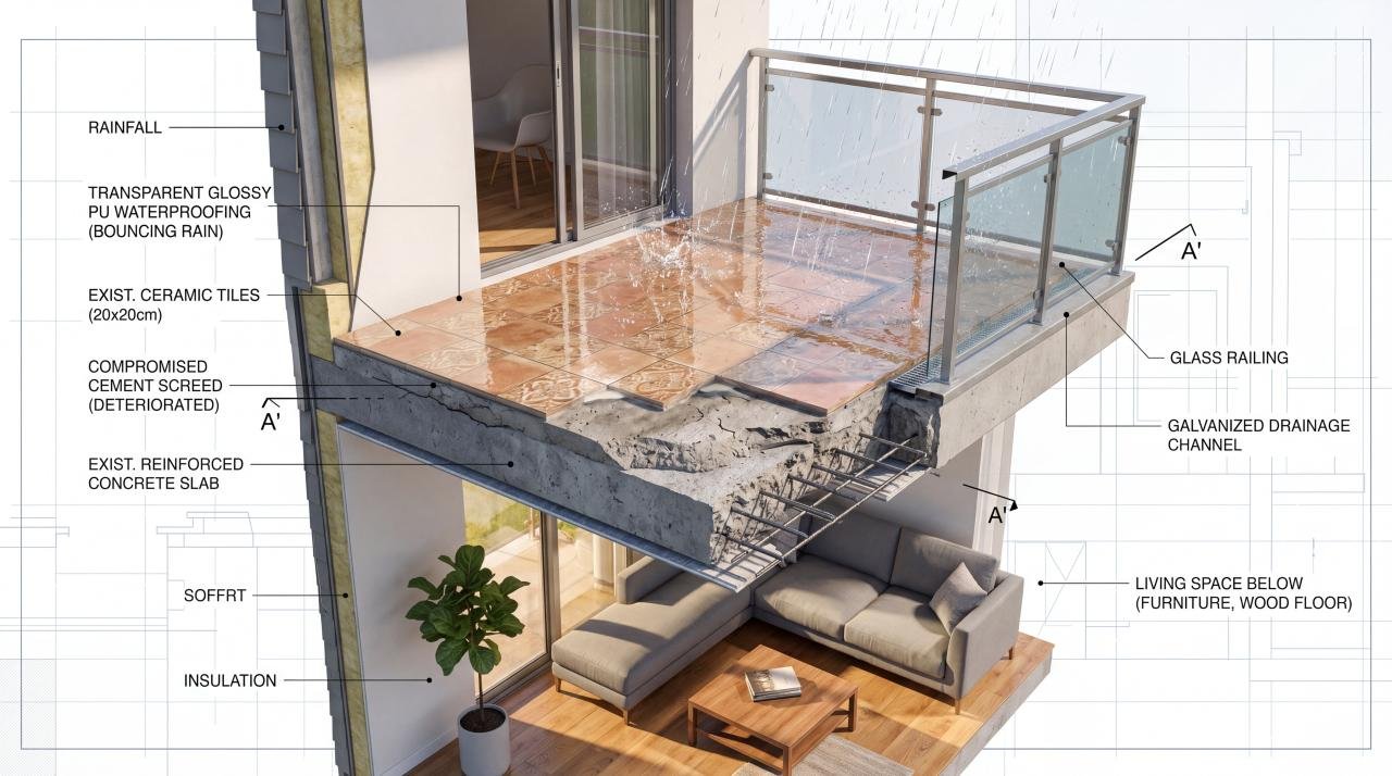 Хидроизолация на балкон без къртене